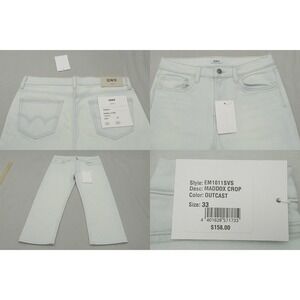 Edwin Jeans Mens 33x27 Light‎ Thermal Moisture Wicking Maddox Crop Slim $158 NEW